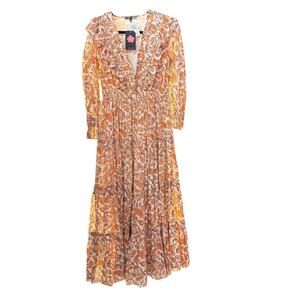 $535 Maje Long Sleeve Maxi Dress L NWOT